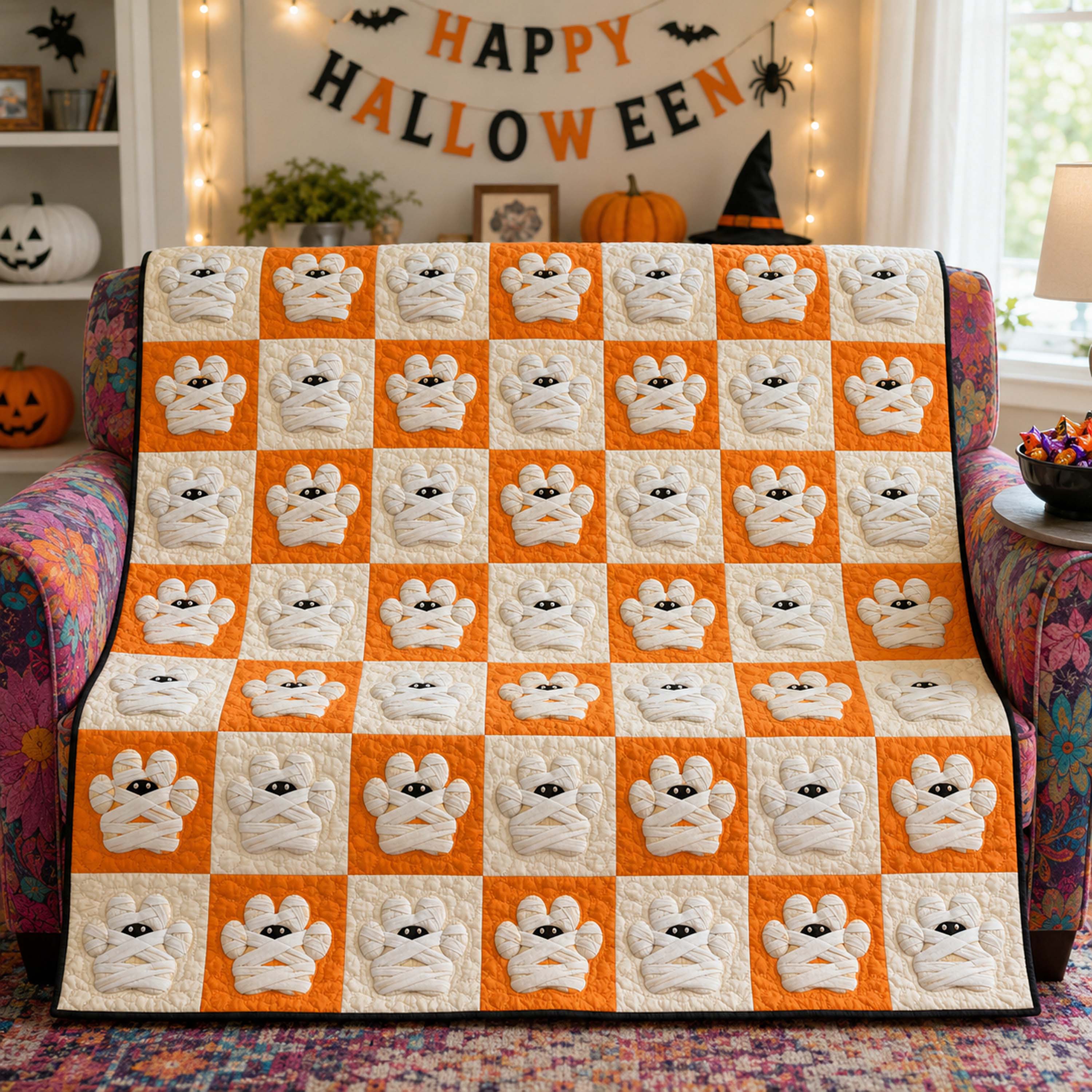 Ghost Paws Quilted Blanket NCU0TD3064