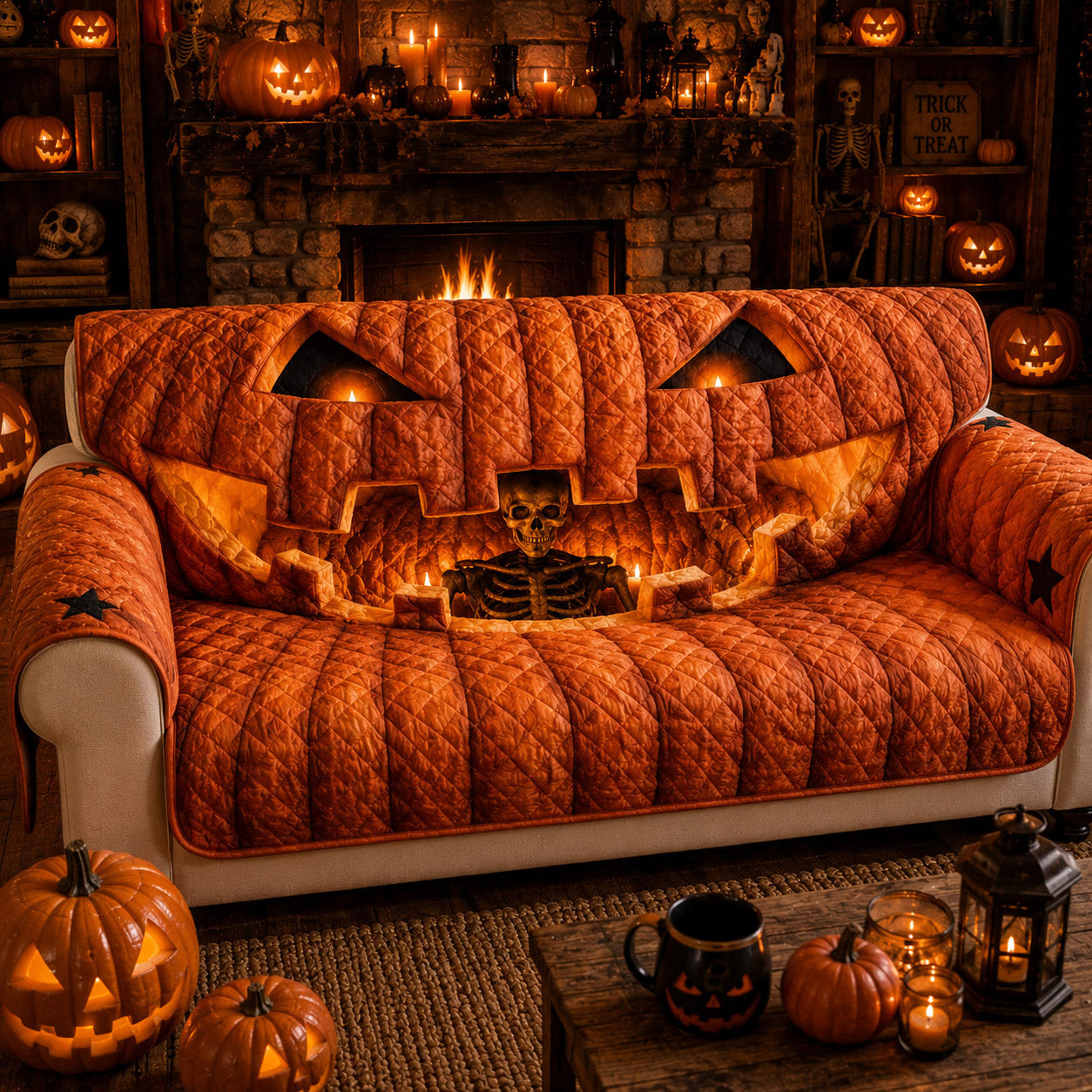 Monster Bite Quilted Sofa Cover NCU0VT389