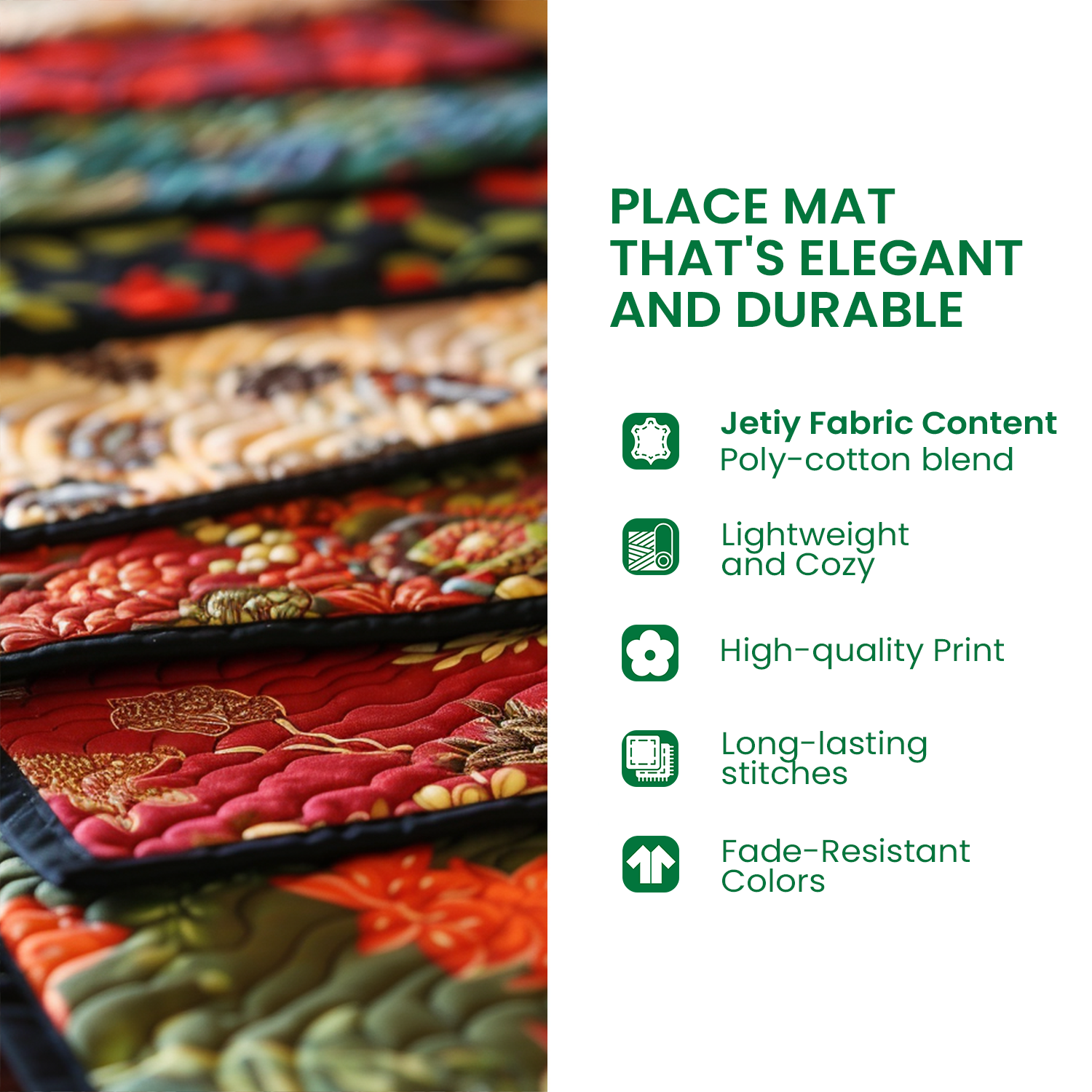 The Endless Drop Quilted Place Mat NCU0PT11853