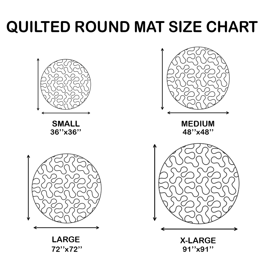 Gothic Skeleton Abyss Quilted Round Mat NCU0HH2049