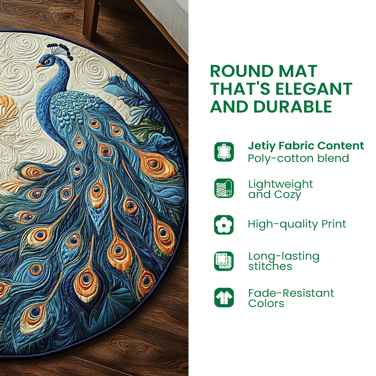 Rot Feast Quilted Round Mat NCU0TD2899
